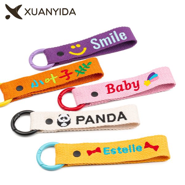 customized wrist trigger spring o ring keychain cotton strap with personalized embroidery lanyards for keychains backpack handbag purses
customized wrist trigger spring o ring keychain cotton strap with personalized embroidery lanyards for keychains backpack handbag purses