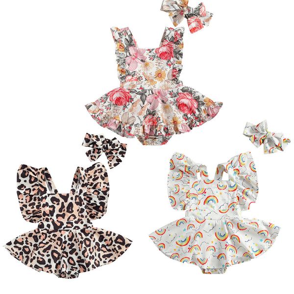 rompers 024m newborn baby girls summer clothes rainbow flowers leopard print ruffle sleeve backless jumpsuits romper dress j220922, Blue
rompers 024m newborn baby girls summer clothes rainbow flowers leopard print ruffle sleeve backless jumpsuits romper dress j220922, Blue