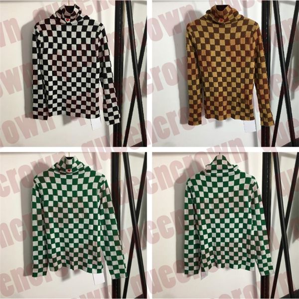 autumn winter tight knits high neck slim sweater elastic warm plaid pullovers contrast color knits, White
autumn winter tight knits high neck slim sweater elastic warm plaid pullovers contrast color knits, White