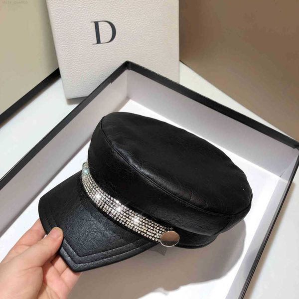 light luxury rhintone leather square brim sea military fashion personalized duck tongue octagonal hat female, Blue;gray
light luxury rhintone leather square brim sea military fashion personalized duck tongue octagonal hat female, Blue;gray