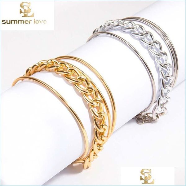 bangle punk style sier gold chain wire bangle bracelet set for women simple metal fashion jewelry gift drop delivery 2021 bracelets vi dhsxu, Black
bangle punk style sier gold chain wire bangle bracelet set for women simple metal fashion jewelry gift drop delivery 2021 bracelets vi dhsxu, Black