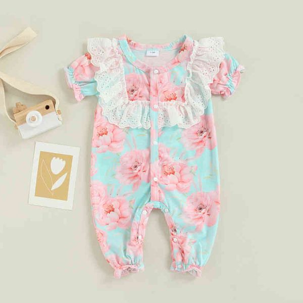 rompers cute newborn baby girl short sleeve fashion summer clothes floral printed romper jumpsuit outfits clothing 024m j220922, Blue
rompers cute newborn baby girl short sleeve fashion summer clothes floral printed romper jumpsuit outfits clothing 024m j220922, Blue