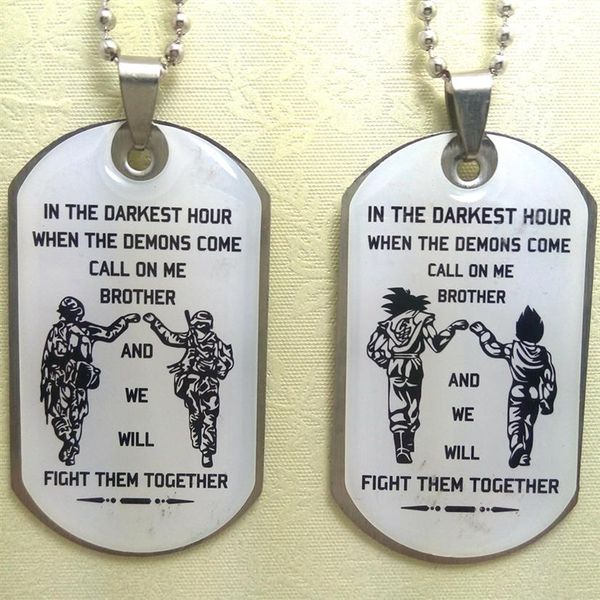 10pcs to my brother stainless steel pendant necklace brother gift friend gift 2 styles mix dog tag with chains whole jewelry b283o, Silver
10pcs to my brother stainless steel pendant necklace brother gift friend gift 2 styles mix dog tag with chains whole jewelry b283o, Silver