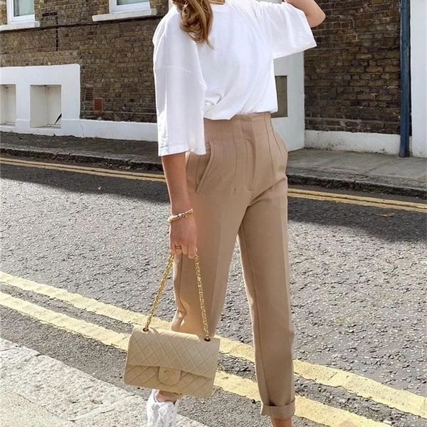women's pants capris woman casual solid high waisted pants spring elegant female basic pocket pant office ladies 14 color pant 220923, Black;white
women's pants capris woman casual solid high waisted pants spring elegant female basic pocket pant office ladies 14 color pant 220923, Black;white