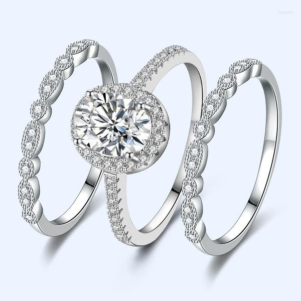 cluster rings 925 silver for women simple design double stackable jewelry bridal sets 3pc wedding engagement moissanite ring accessory, Golden;silver
cluster rings 925 silver for women simple design double stackable jewelry bridal sets 3pc wedding engagement moissanite ring accessory, Golden;silver