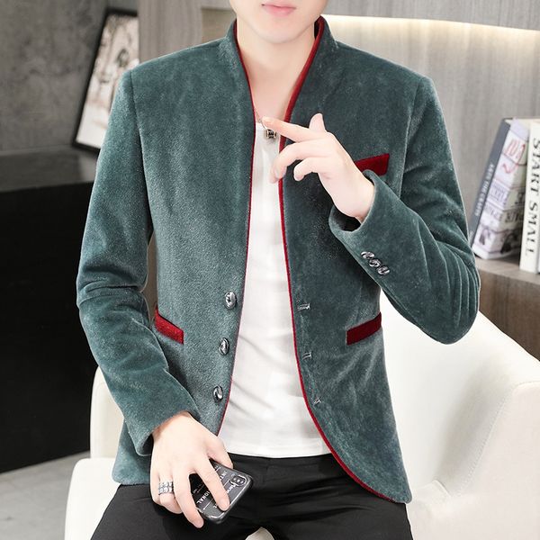 spring and autumn men's stand collar jacket slim trendy fashion versatile ladies casual personality embroidered woolen jacket, Black;brown
spring and autumn men's stand collar jacket slim trendy fashion versatile ladies casual personality embroidered woolen jacket, Black;brown