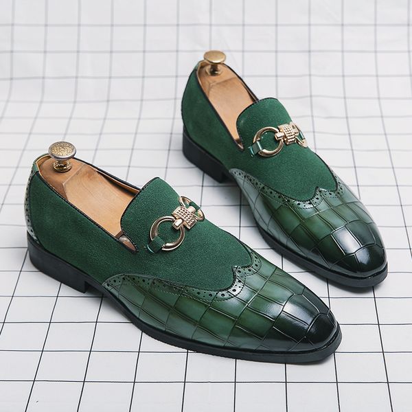 Elegant Loafers Men Shoes Solid Color Stone Pattern PU Stitching Faux Suede Pointed Metal Decoration Business Casual Wedding Party Daily AD209, Clear
Elegant Loafers Men Shoes Solid Color Stone Pattern PU Stitching Faux Suede Pointed Metal Decoration Business Casual Wedding Party Daily AD209, Clear