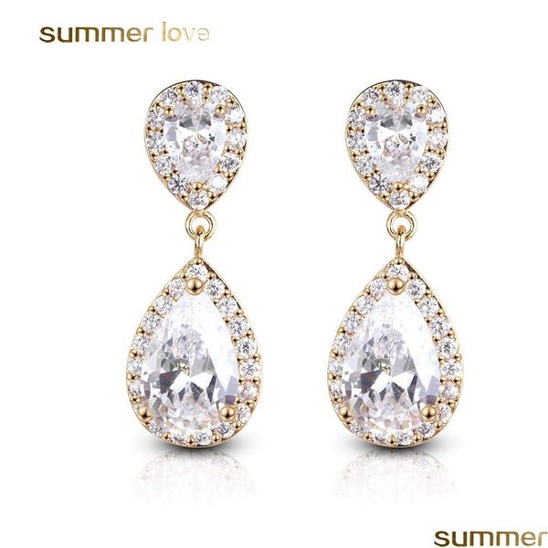 stud gold plated 3a cubic zirconia waterdrop drop earring for women elegant copper inlaid cz gift brides bridesmaids delivery dh45p, Golden;silver
stud gold plated 3a cubic zirconia waterdrop drop earring for women elegant copper inlaid cz gift brides bridesmaids delivery dh45p, Golden;silver