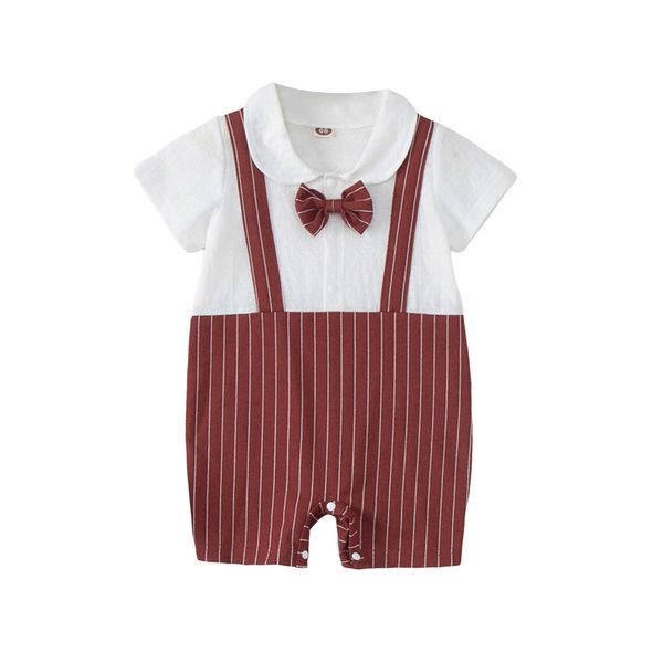 rompers newborn boy short sleeve romper stripe pattern patchwork bow button decor button toy suit casual simple jumpsuit clothing j220922, Blue
rompers newborn boy short sleeve romper stripe pattern patchwork bow button decor button toy suit casual simple jumpsuit clothing j220922, Blue