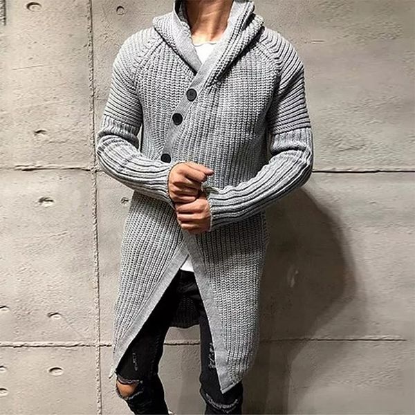 men's sweaters vintage solid knitted overcoats men fashion button up long sweater coats mens clothes winter warm knit hooded cardigans, White;black
men's sweaters vintage solid knitted overcoats men fashion button up long sweater coats mens clothes winter warm knit hooded cardigans, White;black