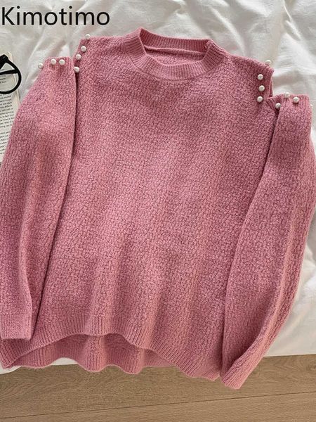 women's sweaters kimotimo off shoulder pearls long sleeve sweater women 2022 autumn lazy loose texture sweater korean chic design solid, White;black
women's sweaters kimotimo off shoulder pearls long sleeve sweater women 2022 autumn lazy loose texture sweater korean chic design solid, White;black