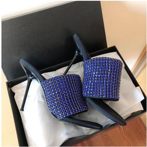 crystal decorative slippers luxury women's high heels r banquet dress shoes 11cm thin heel flip scuffs 2022, Black
crystal decorative slippers luxury women's high heels r banquet dress shoes 11cm thin heel flip scuffs 2022, Black