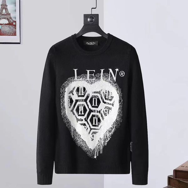 22ss sweater men's long-sleeved metal letters embroidered leather plan european fashion trend round neck pullover ppm102, White;black 
22ss sweater men's long-sleeved metal letters embroidered leather plan european fashion trend round neck pullover ppm102, White;black
