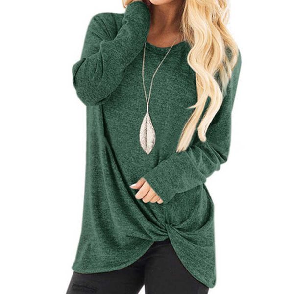 women's t-shirt women autumn spring t-shirts new twist knot irregular shirt o-neck explosion shirts causal solid blusas bottoming gv989, White
women's t-shirt women autumn spring t-shirts new twist knot irregular shirt o-neck explosion shirts causal solid blusas bottoming gv989, White