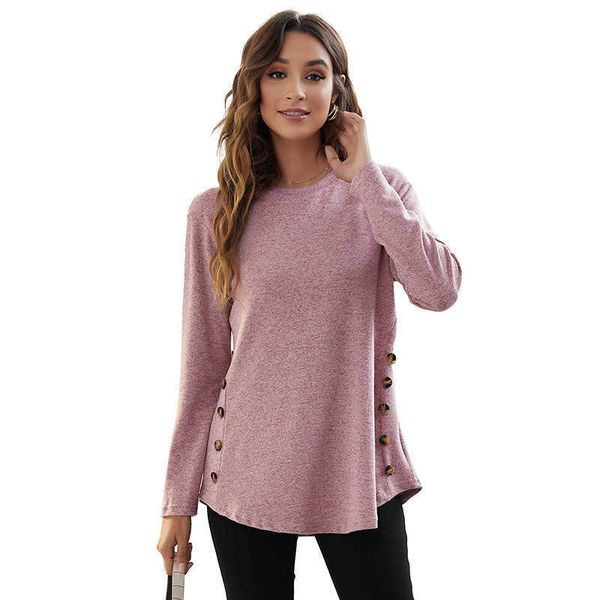 women's t-shirt o-neck blusa fashion oversized loose long sleeve full pockets buttons female casual tunic autumn women shirts m0829 t2, White
women's t-shirt o-neck blusa fashion oversized loose long sleeve full pockets buttons female casual tunic autumn women shirts m0829 t2, White