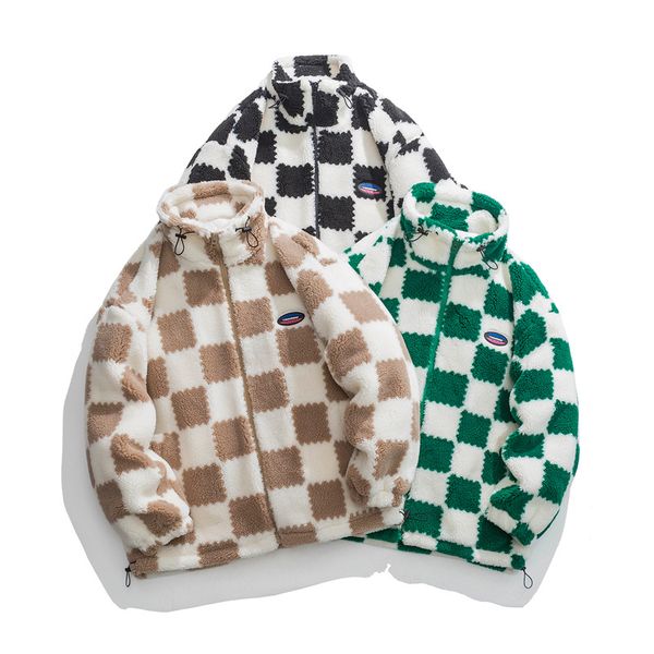 winter thicken warm jacket parkas streetwear hip hop plaid fuzzy fluffy lambswool coats fashion harajuku casual jackets outwear, Black;brown
winter thicken warm jacket parkas streetwear hip hop plaid fuzzy fluffy lambswool coats fashion harajuku casual jackets outwear, Black;brown