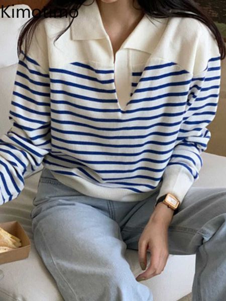 women's sweaters kimotimo autumn hit color striped knitted sweater women new turn down collar casual long sleeve sweater korean fashion, White;black
women's sweaters kimotimo autumn hit color striped knitted sweater women new turn down collar casual long sleeve sweater korean fashion, White;black