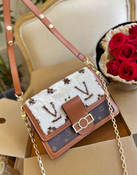 tz luxury designer shoulder bags fashion women's fur dauphine crossbody bag golden chain clutch flap bag ladies handbags classic presby
tz luxury designer shoulder bags fashion women's fur dauphine crossbody bag golden chain clutch flap bag ladies handbags classic presby