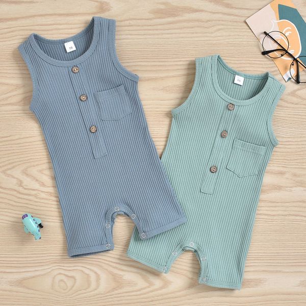 rompers summer newborn baby romper solid color baby clothes girl jumpsuit cotton sleeveless ohals baby boys romper 024 months j220922, Blue
rompers summer newborn baby romper solid color baby clothes girl jumpsuit cotton sleeveless ohals baby boys romper 024 months j220922, Blue