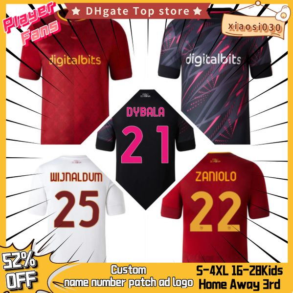 22 23 roma soccer jerseys dybala belotti celik pellegrini abraham 2022 2023 wijnaldum zaniolo mancini kumbulla fans men kids kit football sh, Black;yellow
22 23 roma soccer jerseys dybala belotti celik pellegrini abraham 2022 2023 wijnaldum zaniolo mancini kumbulla fans men kids kit football sh, Black;yellow