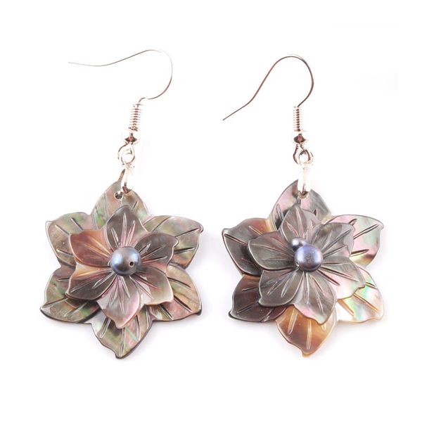luxury flowers pendant women's natural abalone shell dangle earrings turtle paua drop earring female party jewelry gifts br327, Silver
luxury flowers pendant women's natural abalone shell dangle earrings turtle paua drop earring female party jewelry gifts br327, Silver