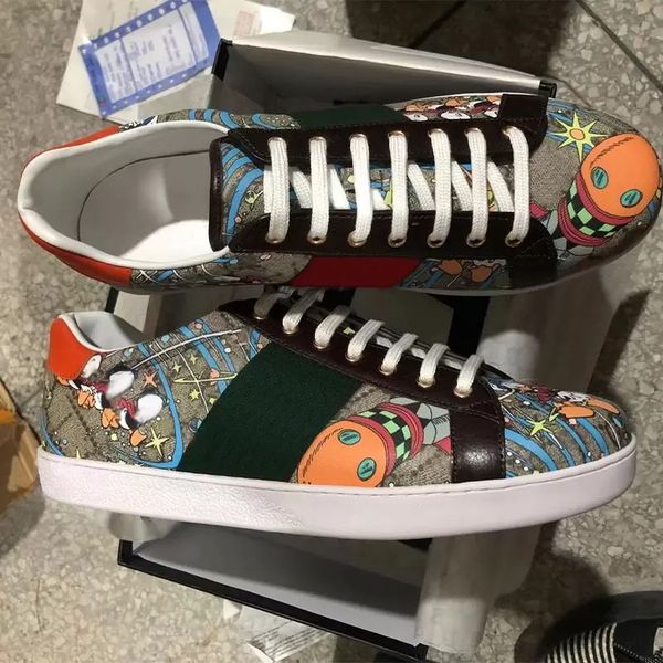 ace embroidered bee white casual shoes tiger pattern men's and women's leather sneakers w/ green box, Black
ace embroidered bee white casual shoes tiger pattern men's and women's leather sneakers w/ green box, Black