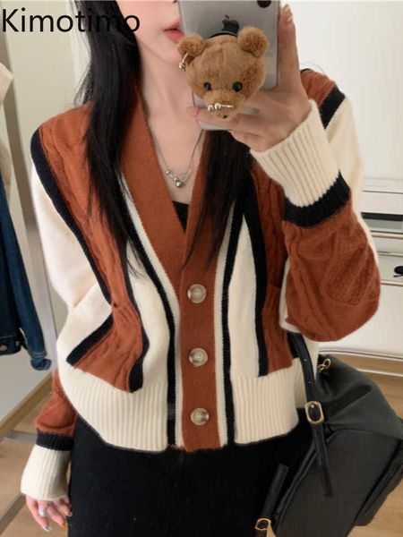 women's sweaters kimotimo design hit color knitted vest women 2022 autumn small scent vneck sweater french retro long sleeves short j2, White;black
women's sweaters kimotimo design hit color knitted vest women 2022 autumn small scent vneck sweater french retro long sleeves short j2, White;black