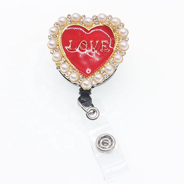 10pcs/lot sparkly rhinestone pearl love heart shape key rings retractable badge reel holder with alligator clip for student office staff nur, Slivery;golden
10pcs/lot sparkly rhinestone pearl love heart shape key rings retractable badge reel holder with alligator clip for student office staff nur, Slivery;golden