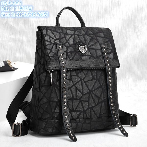 wholesale factory ladies shoulder bag 2 styles flip embossed stone fashion backpacks street personality rivet punk backpack light and comfor
wholesale factory ladies shoulder bag 2 styles flip embossed stone fashion backpacks street personality rivet punk backpack light and comfor