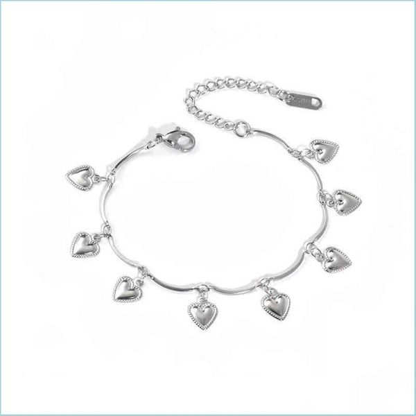 charm bracelets fashion titanium steel bracelet women love heart-shaped stainls metal drop delivery 2021 jewelry bracelets dayupshop dhzl2, Golden;silver
charm bracelets fashion titanium steel bracelet women love heart-shaped stainls metal drop delivery 2021 jewelry bracelets dayupshop dhzl2, Golden;silver