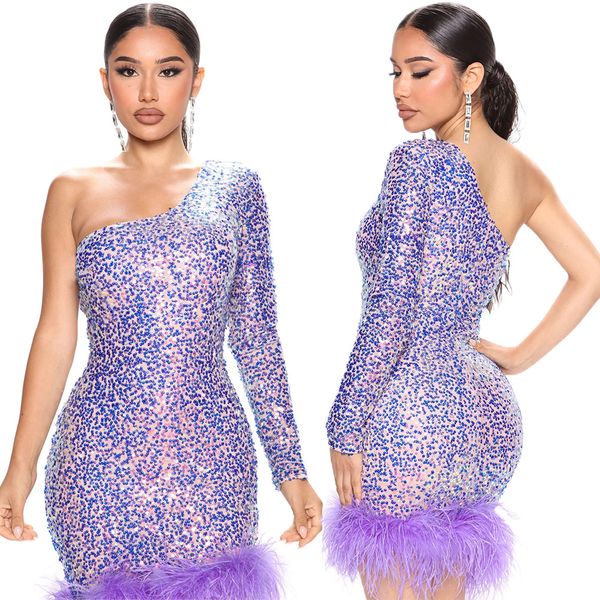 party dresses a line sequin feather diagonal shoulder dress long sleeve, White;black
party dresses a line sequin feather diagonal shoulder dress long sleeve, White;black