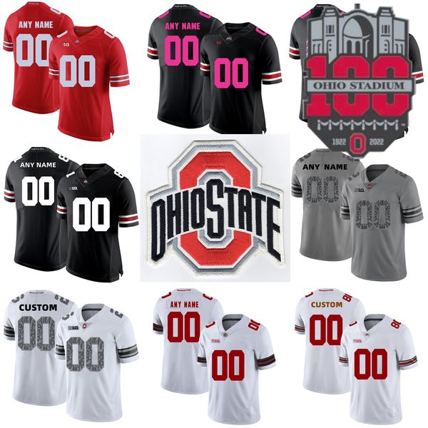 100th patch ohio state buckeyes football jersey ncaa college raekwon mcmillan c.j. stroud trey sermon binjimen victor cardale jones hill eze, Black
100th patch ohio state buckeyes football jersey ncaa college raekwon mcmillan c.j. stroud trey sermon binjimen victor cardale jones hill eze, Black