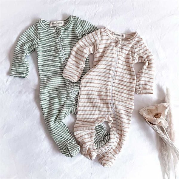 rompers spring autumn newborn baby casual romper long sleeve round neck stripe printed feet covered long jumpsuit j220922, Blue
rompers spring autumn newborn baby casual romper long sleeve round neck stripe printed feet covered long jumpsuit j220922, Blue