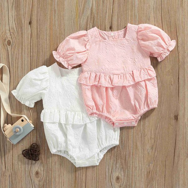 rompers baby girl summer jumpsuit puff pastry short sleeve square neck solid lace jacquard ruffle romper baby summer clothes j220922, Blue
rompers baby girl summer jumpsuit puff pastry short sleeve square neck solid lace jacquard ruffle romper baby summer clothes j220922, Blue