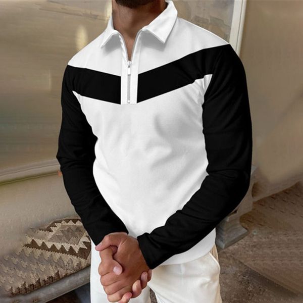 men's polos new autumn tee 2xl 3xl shirts mens long sleeve lapel black white colorblock loose polos luxury man polo shirt fashion, White;black
men's polos new autumn tee 2xl 3xl shirts mens long sleeve lapel black white colorblock loose polos luxury man polo shirt fashion, White;black