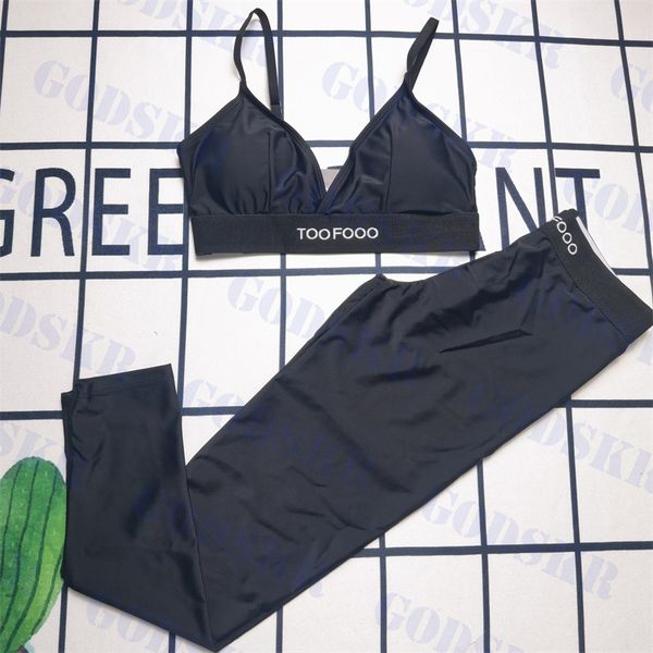 black bra trousers two piece womens swimwear v neck swimsuit for women letter print ladies yoga wear, White;black
black bra trousers two piece womens swimwear v neck swimsuit for women letter print ladies yoga wear, White;black