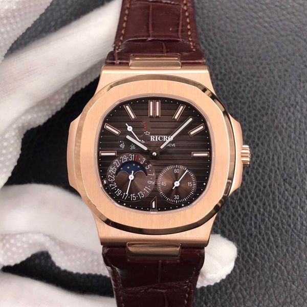 men's watch ppf factory v3 version 5712 moon feature eta240 movement 40mm size stainless steel and crocodile leather strap, Slivery;brown
men's watch ppf factory v3 version 5712 moon feature eta240 movement 40mm size stainless steel and crocodile leather strap, Slivery;brown