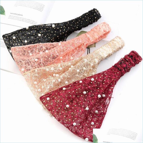 headbands lace pearl hair band summer wide edge ventilation sports outdoors headgear women elastic head scarf jewelry accessories fas dhmro, Silver
headbands lace pearl hair band summer wide edge ventilation sports outdoors headgear women elastic head scarf jewelry accessories fas dhmro, Silver