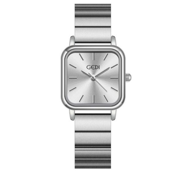 gedi simple temperament steel strap 25mm watch ladies niche light personality square plate waterproof quartz, Silver
gedi simple temperament steel strap 25mm watch ladies niche light personality square plate waterproof quartz, Silver