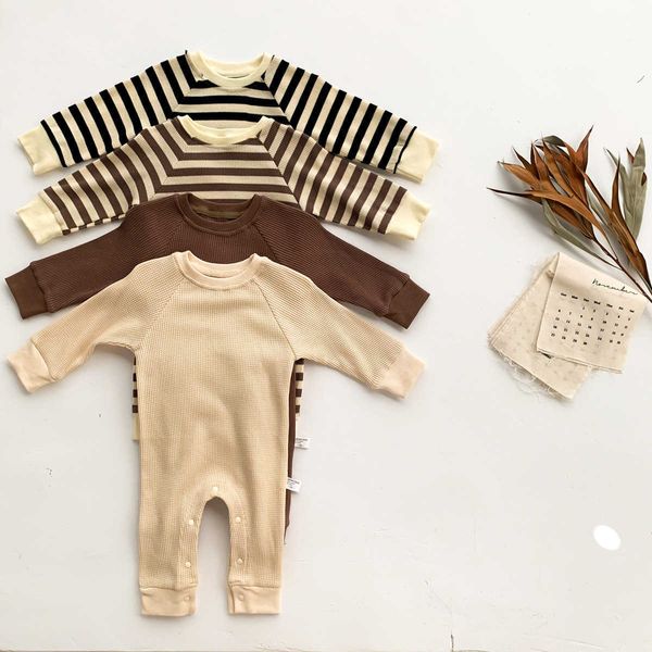 rompers autumn new style baby girls long sleeve waffle rompers baby boys striped casual jumpsuit kids one piece clothes for 02y j220922, Blue
rompers autumn new style baby girls long sleeve waffle rompers baby boys striped casual jumpsuit kids one piece clothes for 02y j220922, Blue