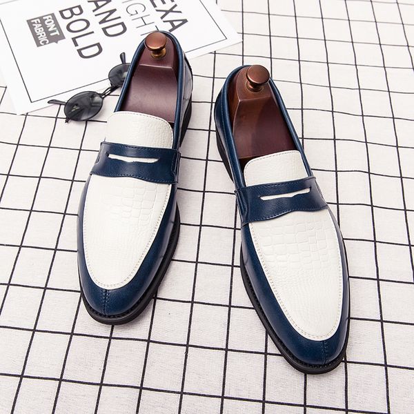 loafers dress shoes men's trend color personality color matching straps fashion business casual wedding daily38-48, Black
loafers dress shoes men's trend color personality color matching straps fashion business casual wedding daily38-48, Black