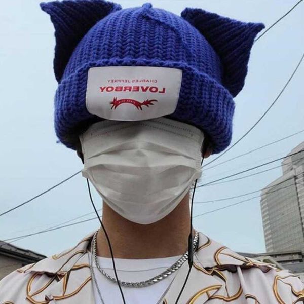 beanie cute fashion hooded cap loverboy cat ear knit hat double-layer warm pig woolen niche design hip-hop personality cold y2209, Blue;gray
beanie cute fashion hooded cap loverboy cat ear knit hat double-layer warm pig woolen niche design hip-hop personality cold y2209, Blue;gray