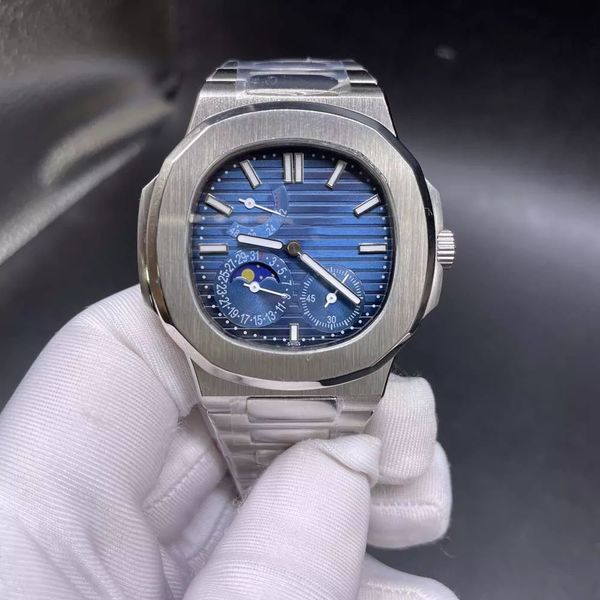 fashion men's watch blue dial silver stainless steel automatic mechanical sapphire crystal multifunction glass back men's watch, Slivery;brown
fashion men's watch blue dial silver stainless steel automatic mechanical sapphire crystal multifunction glass back men's watch, Slivery;brown