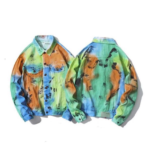 autumn and winter correct version 19ss splash ink denim jacket street fashion men women pair, Black;brown
autumn and winter correct version 19ss splash ink denim jacket street fashion men women pair, Black;brown