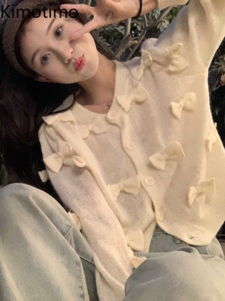women's sweaters kimotimo sweet bow knitted vest autumn female design long sleeve sweater women korean chic temperament round neck crop, White;black
women's sweaters kimotimo sweet bow knitted vest autumn female design long sleeve sweater women korean chic temperament round neck crop, White;black