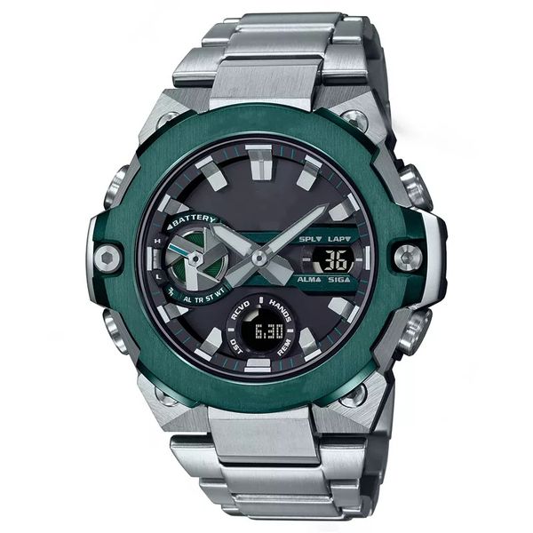 men's multifunctional waterproof b400series led dual display casual sports watch electronic digital world clock full hand operation, Slivery;brown
men's multifunctional waterproof b400series led dual display casual sports watch electronic digital world clock full hand operation, Slivery;brown