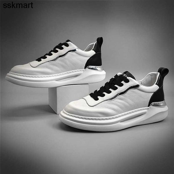dress shoes designer calfskin platform men thick soled toe cap layer cow leather fashion casual shoes trend leather white sneakers, Black
dress shoes designer calfskin platform men thick soled toe cap layer cow leather fashion casual shoes trend leather white sneakers, Black