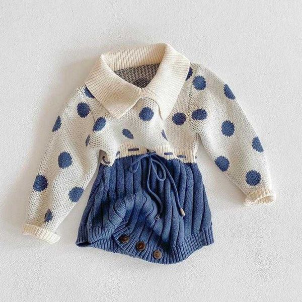 rompers 2020 03y baby autumn clothes newborn baby girls knitted bodysuit dot print long sleeves splice jumpsuit outfits j220922, Blue
rompers 2020 03y baby autumn clothes newborn baby girls knitted bodysuit dot print long sleeves splice jumpsuit outfits j220922, Blue