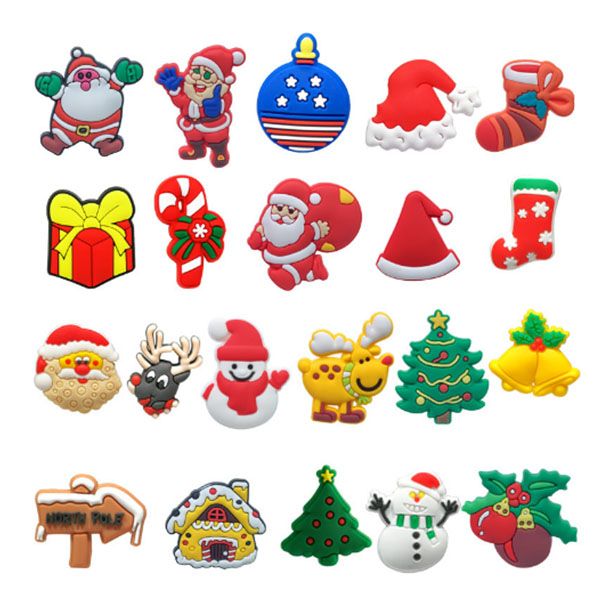 new christmas pvc croc charms buckle accessories cute cartoon diy decoration accessories, White;pink
new christmas pvc croc charms buckle accessories cute cartoon diy decoration accessories, White;pink
