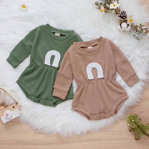 rompers 012m newborn baby girls romper autumn long sleeve rainbow printed jumpsuit toddler spring clothing outfits j220922, Blue
rompers 012m newborn baby girls romper autumn long sleeve rainbow printed jumpsuit toddler spring clothing outfits j220922, Blue